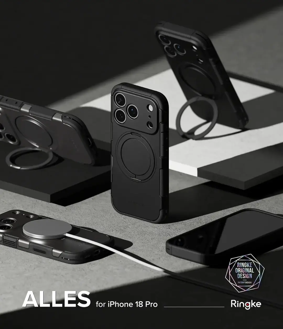 Ringke Alles Hoesje iPhone 18 Pro Grijs - afbeelding 5 van 6