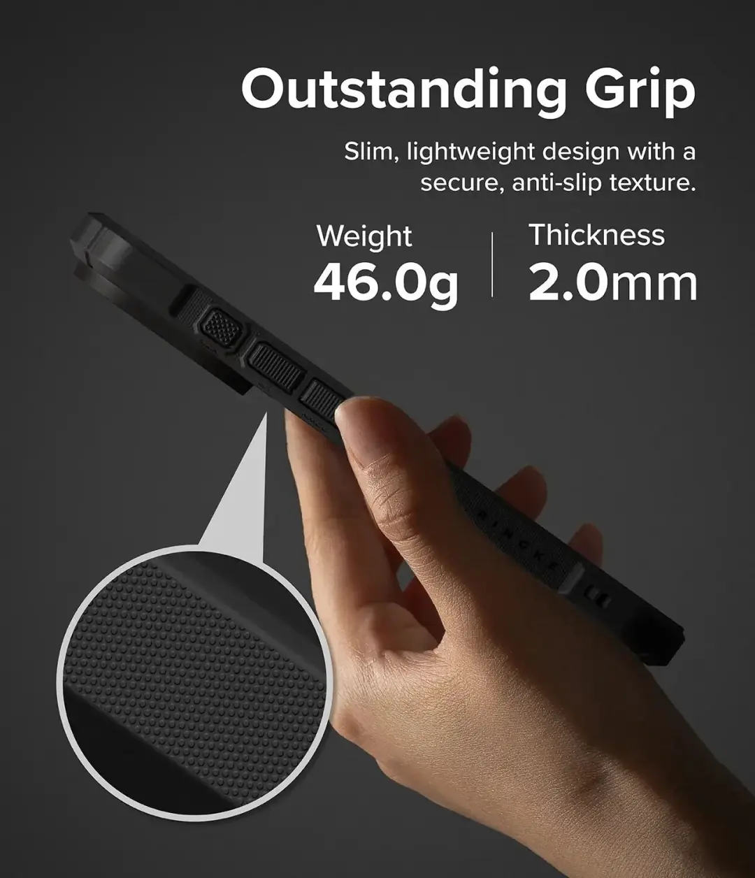 Ringke Rugged Gear Magnetic iPhone 18 Pro Hoesje - Zwart - afbeelding 2 van 6