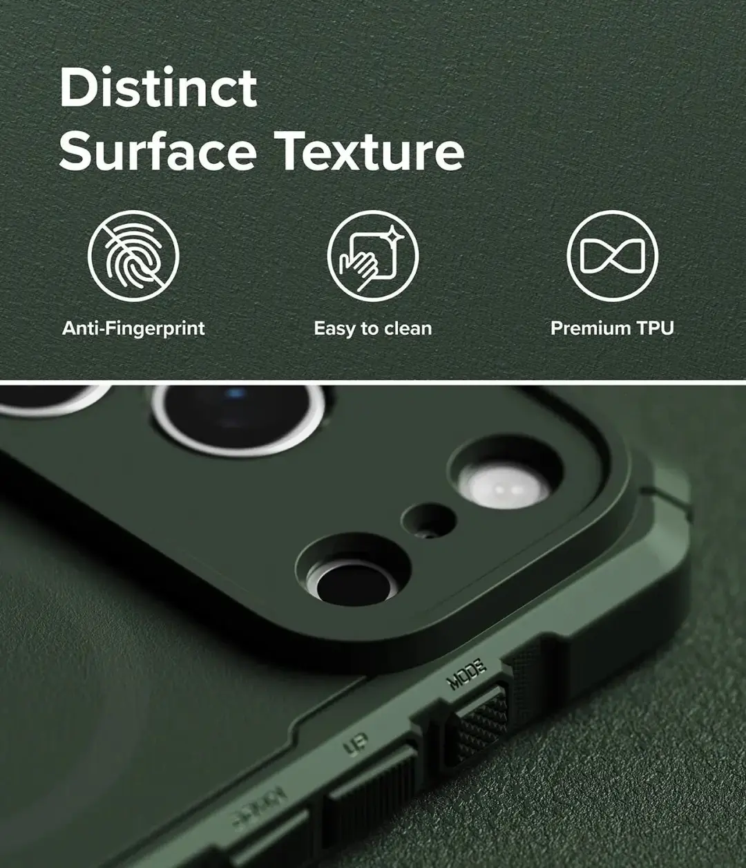 Ringke Rugged Gear Magnetic iPhone 18 Pro/17 Pro Hoesje - Groen - afbeelding 6 van 6