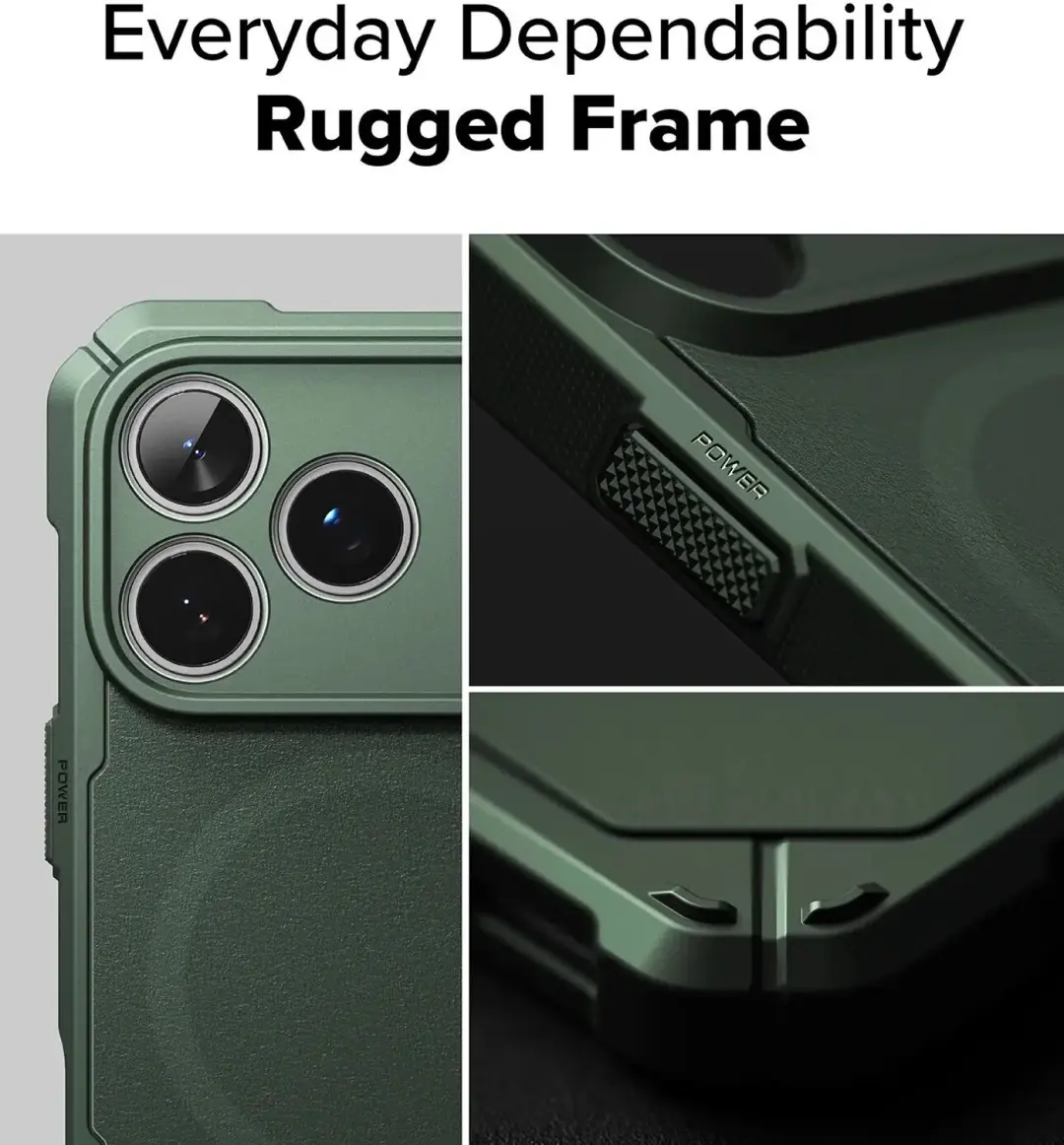 Ringke Rugged Gear Magnetic iPhone 18 Pro/17 Pro Hoesje - Groen - afbeelding 4 van 6