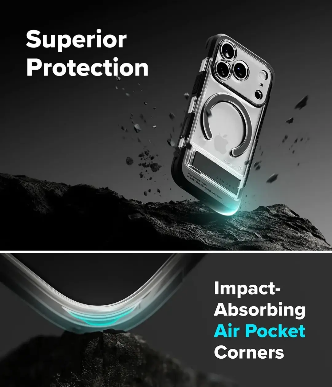 Ringke UX Magnetic Hoesje iPhone 18 Pro/17 Pro Transparant - afbeelding 2 van 6