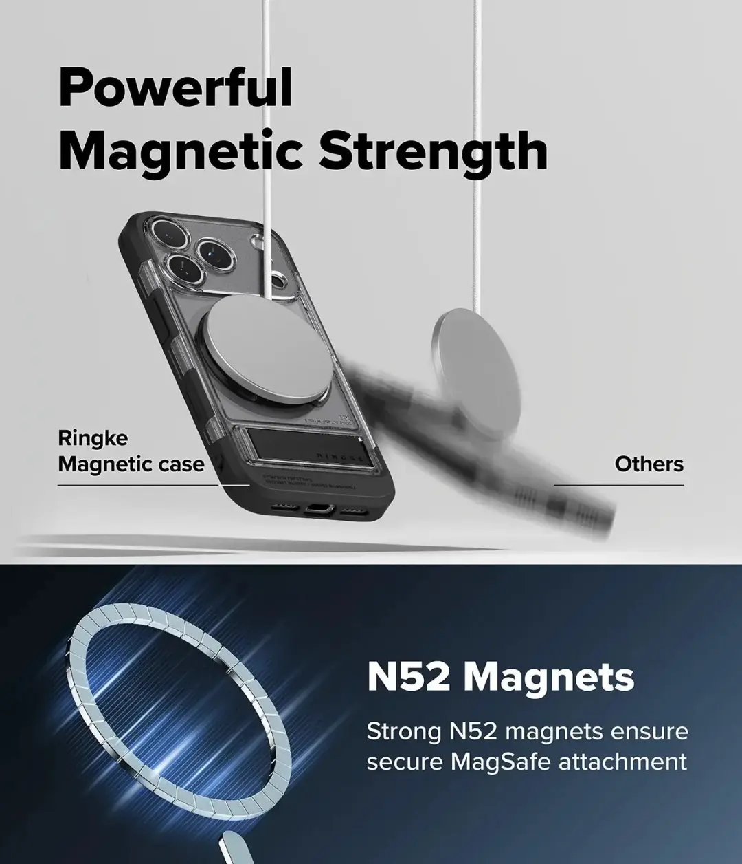 Ringke UX Magnetic Hoesje iPhone 18 Pro/17 Pro - Zwart - afbeelding 5 van 6
