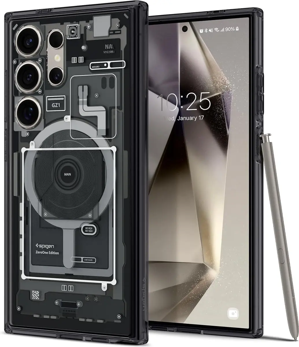 Spigen Ultra Hybrid Onetap Ring Galaxy S24 Ultra - Grijs - afbeelding 2 van 2