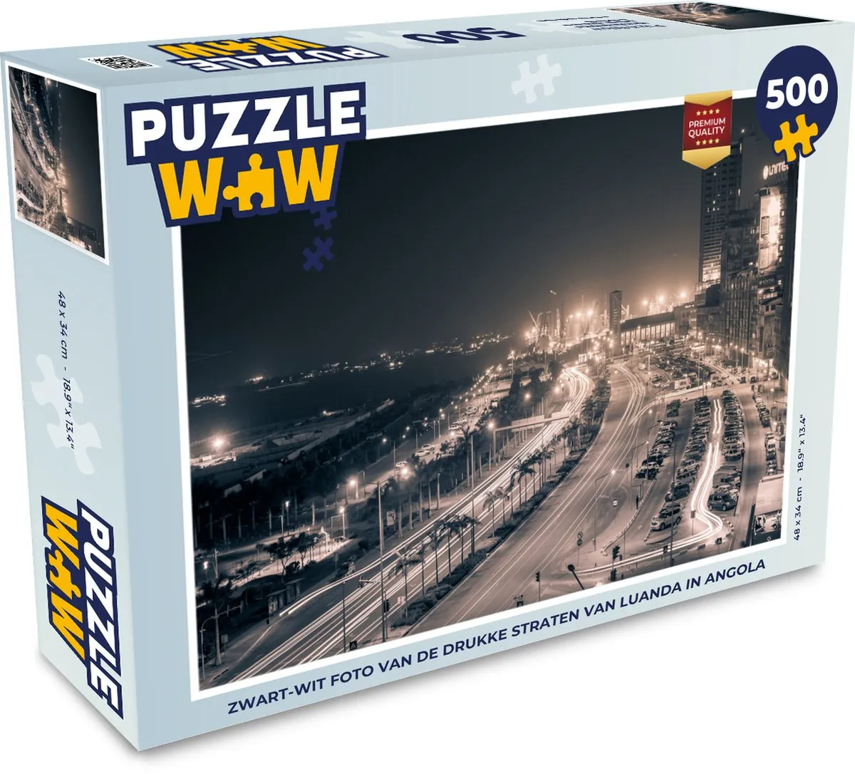 PuzzleWow Legpuzzel Luanda 500 Stuks - Multicolor