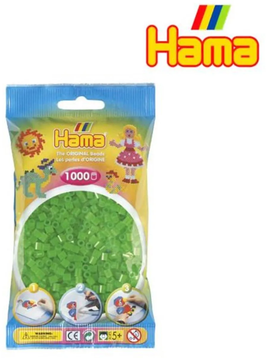 Hama Strijkkralen 1000 Stuks - Groen Neon
