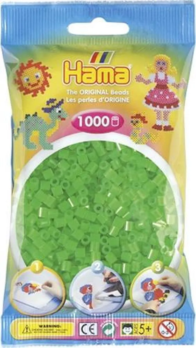 Hama Strijkkralen 1000 Stuks - Groen Neon