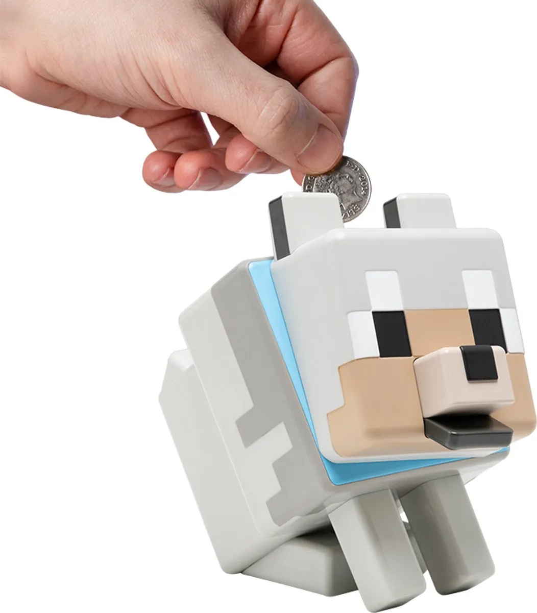 Minecraft Wolf - Spaarpot Unisex Spaarpot - meerkleurig - Standard