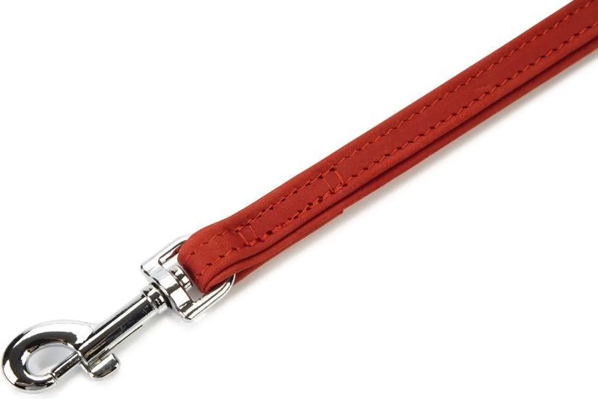 Beeztees Leren Looplijn Buffalo Rood 110cm x 14mm - afbeelding 2 van 6
