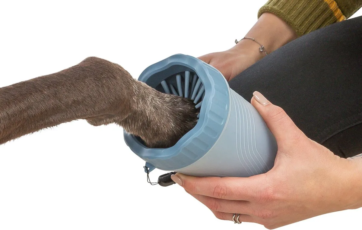 Trixie Pootreiniger Silicone/PP - 11cm - Blauw - afbeelding 4 van 6