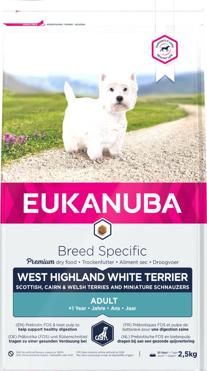 Eukanuba West Highland White Terriër Hondenvoer 2,5 kg