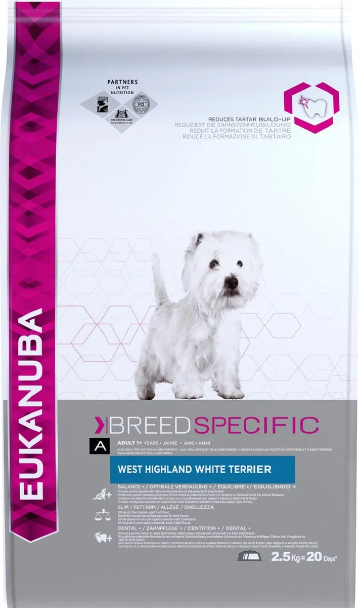 Eukanuba West Highland White Terriër Hondenvoer 2,5 kg
