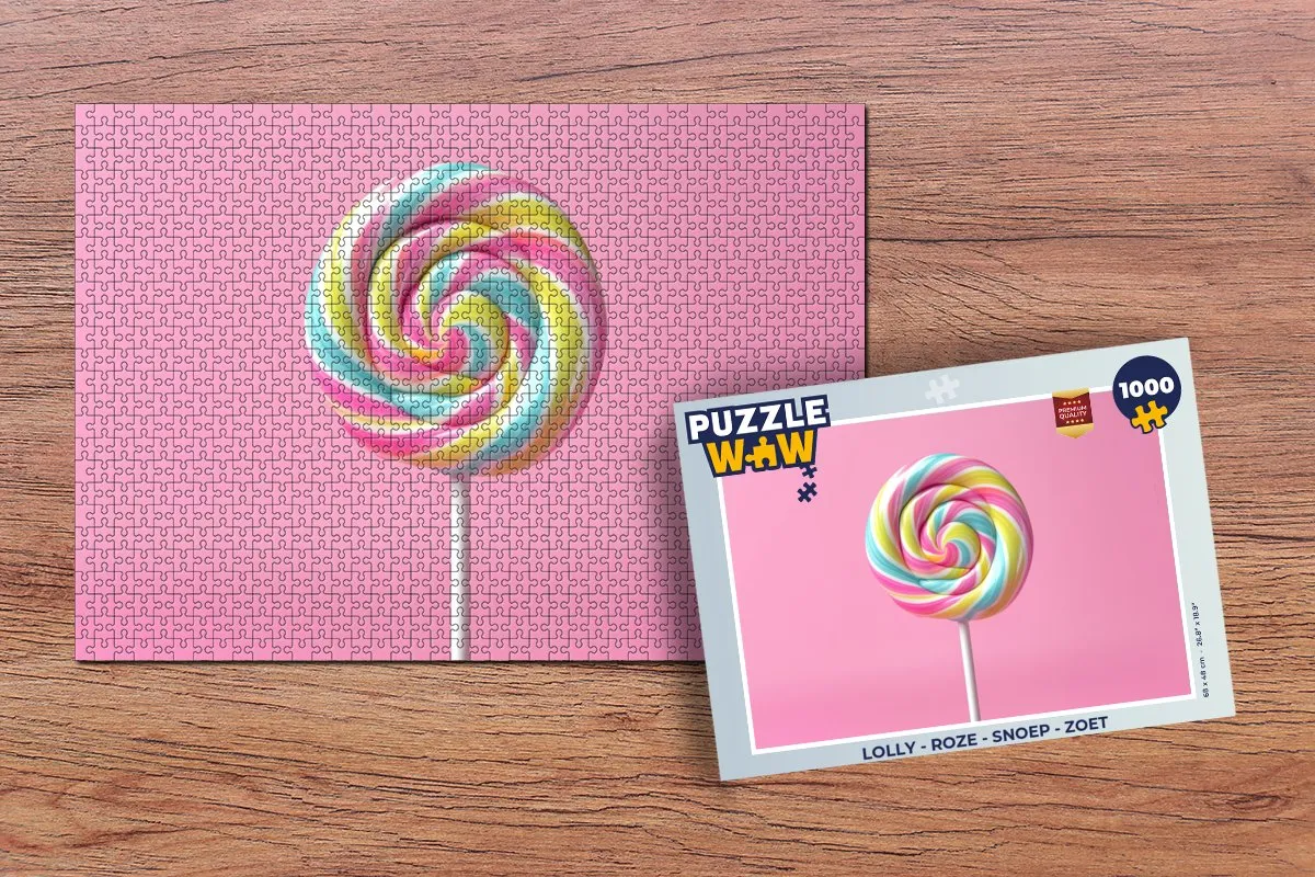 PuzzleWow Lolly Puzzel 1000 Stuks - Roze