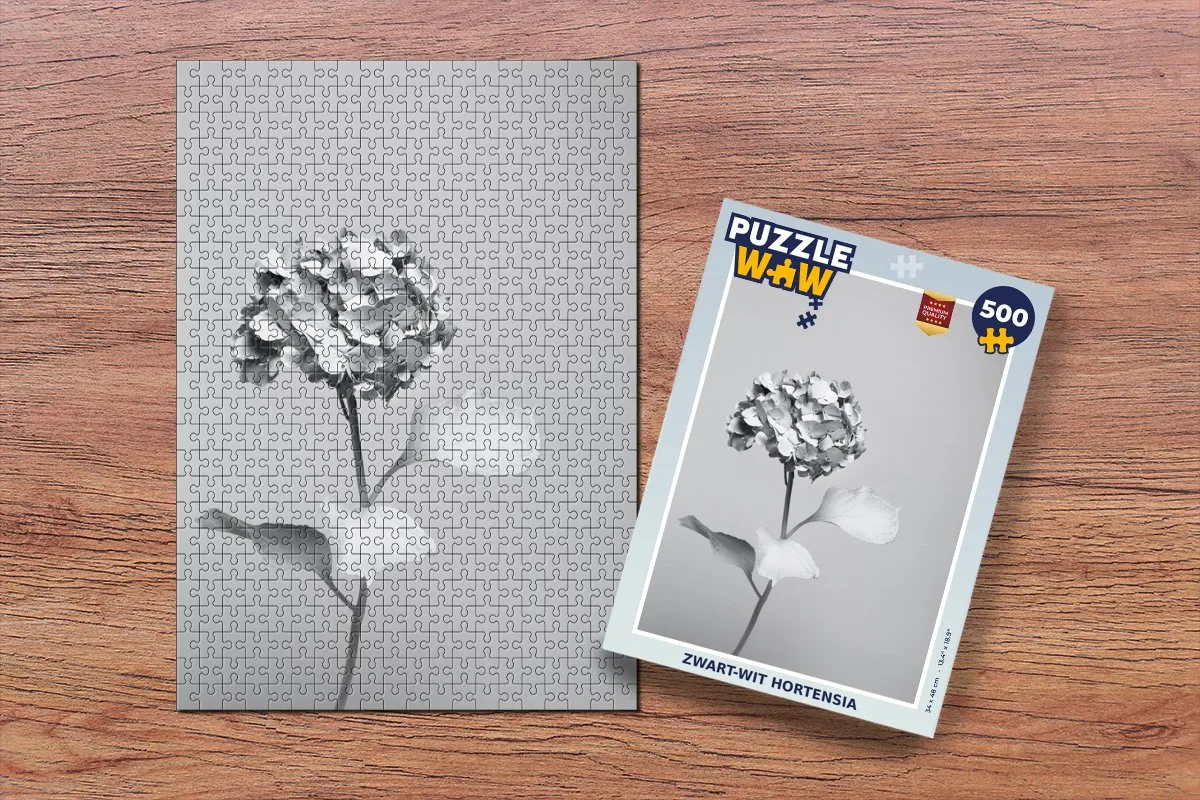 PuzzleWow Hortensia Legpuzzel 500 Stuks - Multicolor