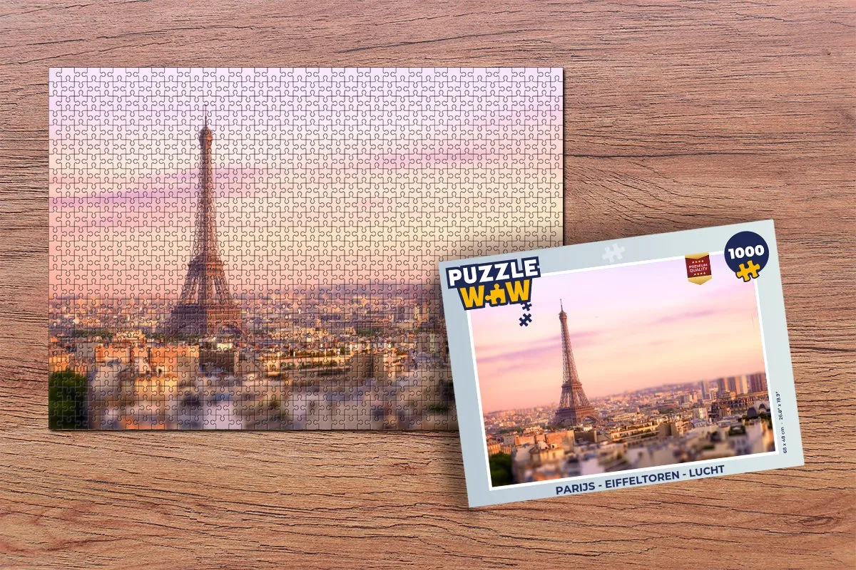 PuzzleWow Parijs Eiffeltoren Legpuzzel 1000 Stuks - Multicolor