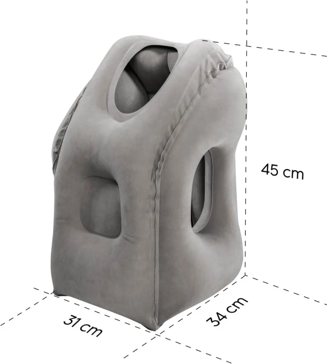 Hama Opblaasbaar Reiskussen Ergonomisch Grijs
