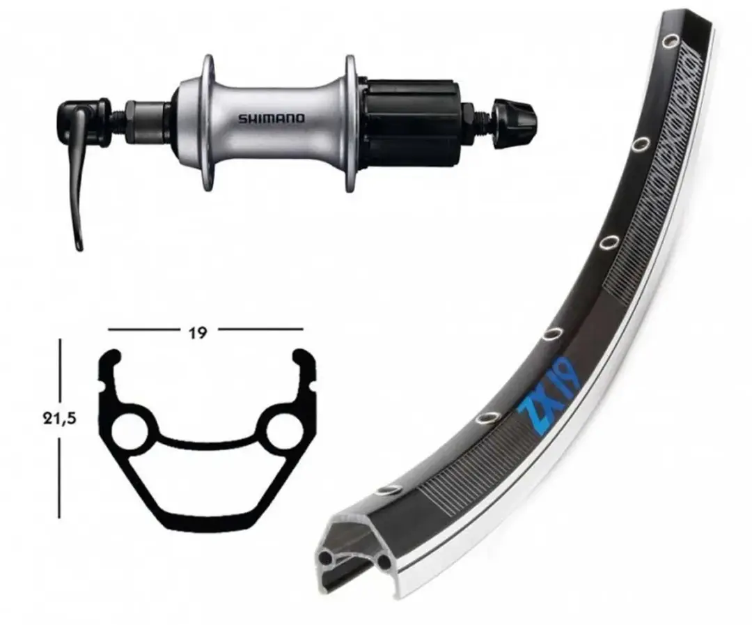 Winora Exal Zx 19 Qr Shimano Acera T3000 26´´ Achterwiel Zilver 10 x 135 mm