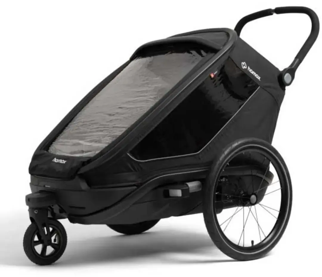 Hamax Outback Next Double Aanhangwagen - Zwart - afbeelding 2 van 2