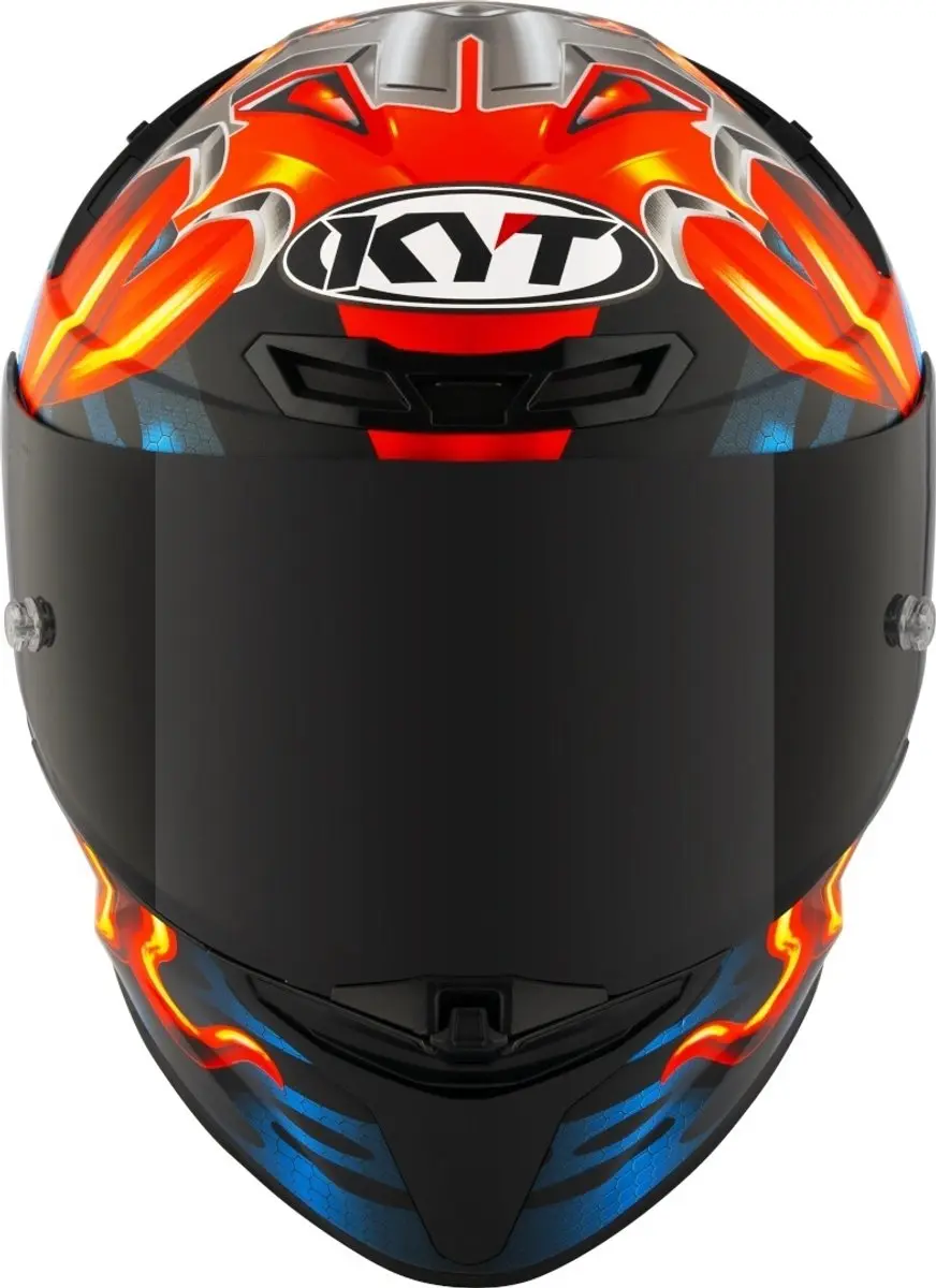 KYT TT-Revo Magnet Integraalhelm - Rood Blauw - afbeelding 5 van 6