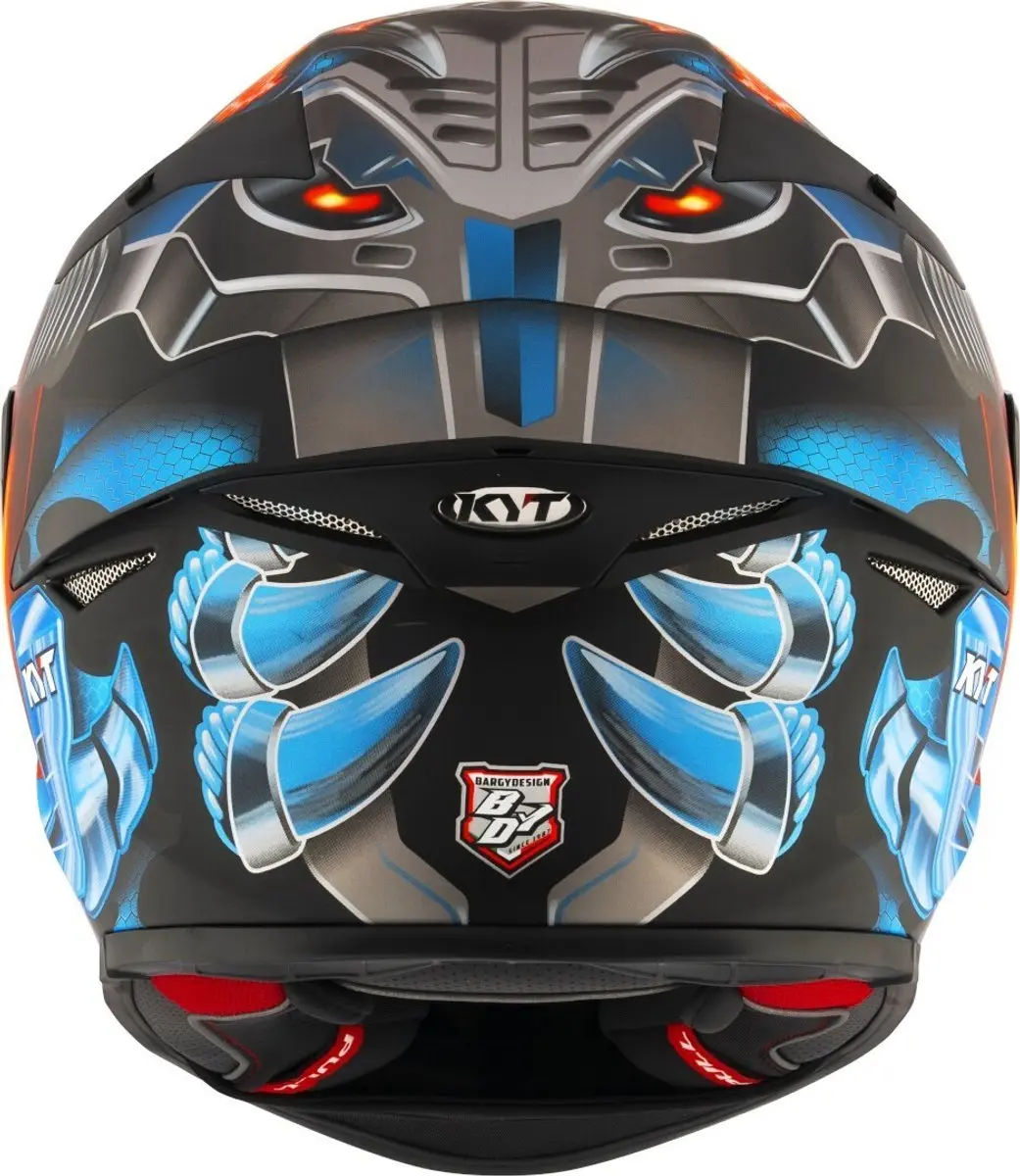 KYT TT-Revo Magnet Integraalhelm - Rood Blauw - afbeelding 3 van 6