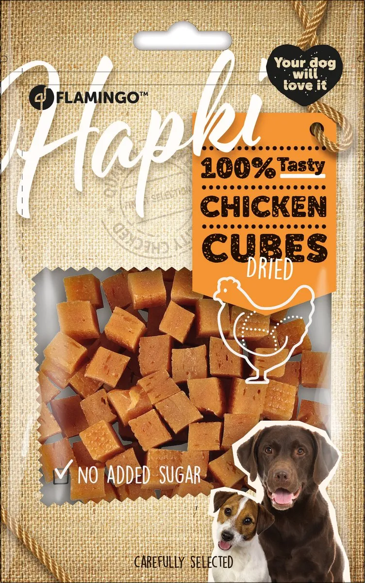 Flamingo Hondensnack Chicken Cubes 85g