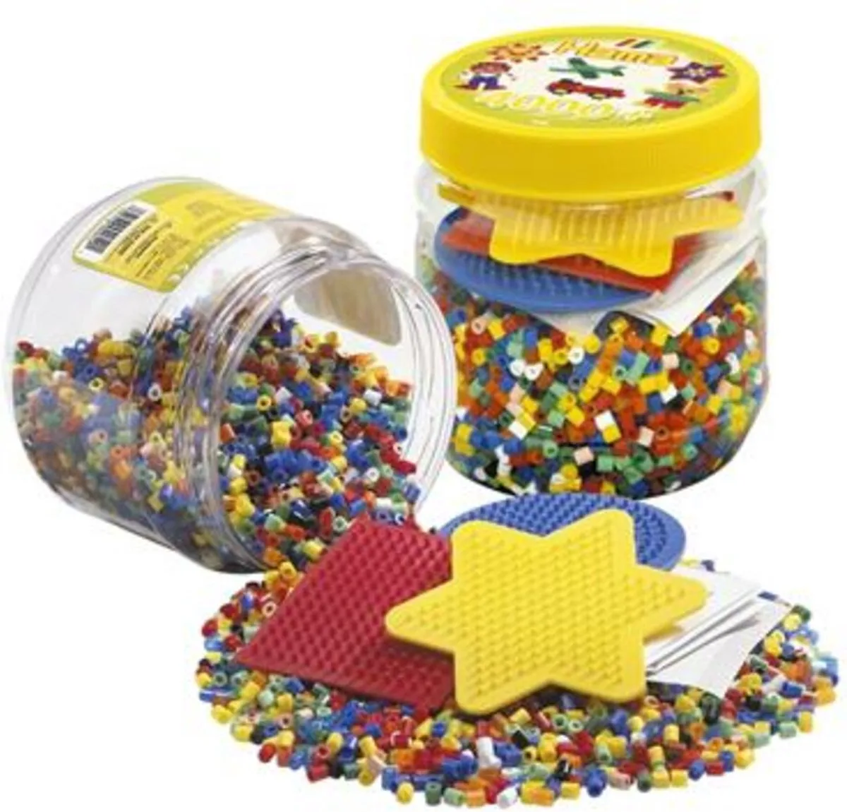 Hama Strijkkralen Ton - 7 Kleuren - 3 Grondplaten
