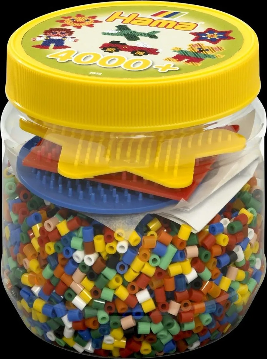 Hama Strijkkralen Ton - 7 Kleuren - 3 Grondplaten