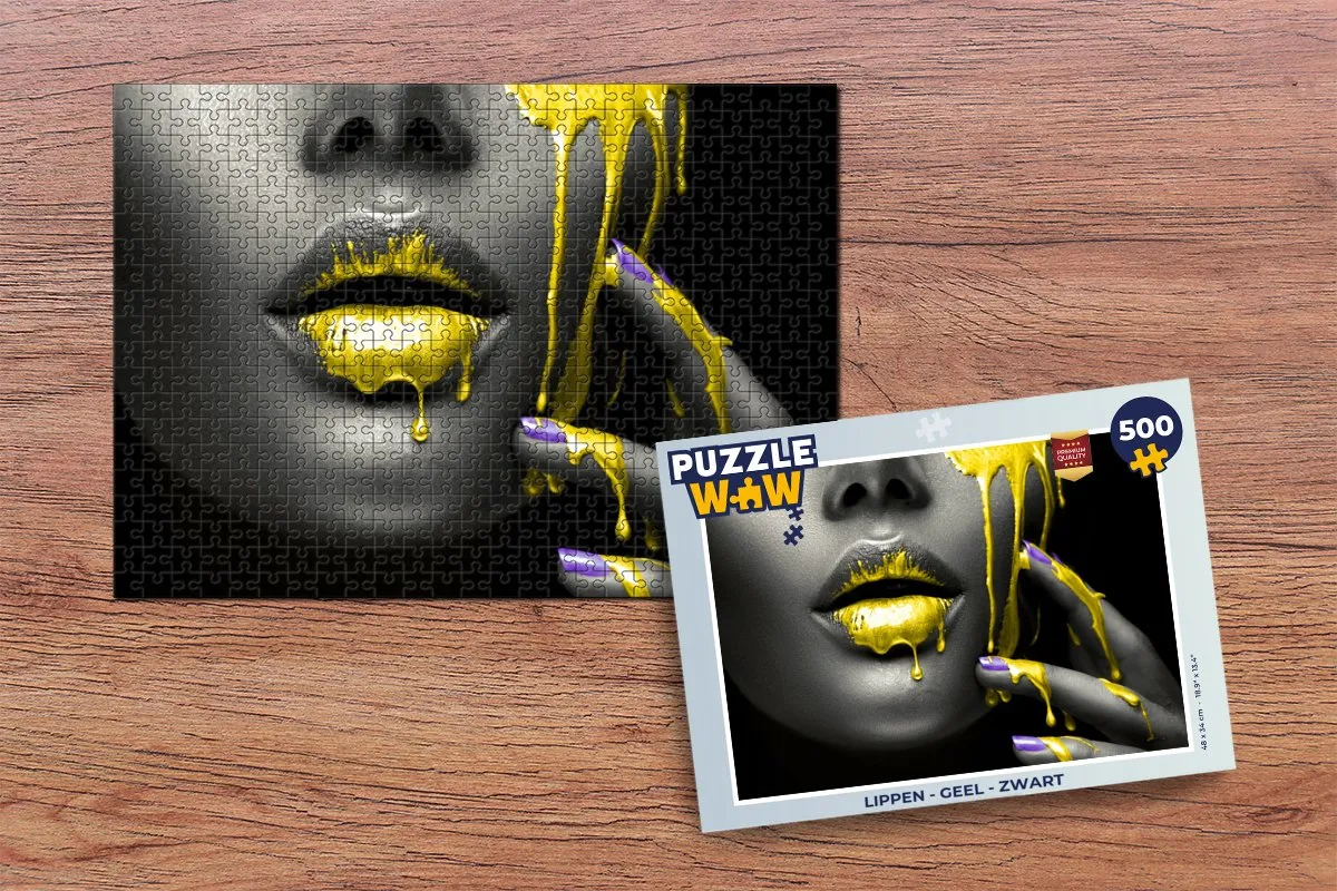 PuzzleWow Lippen Puzzel 500 Stuks - Multicolor