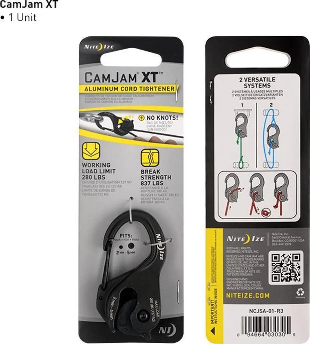 Nite Ize CamJam XT Snoerspanner 63x34x19mm
