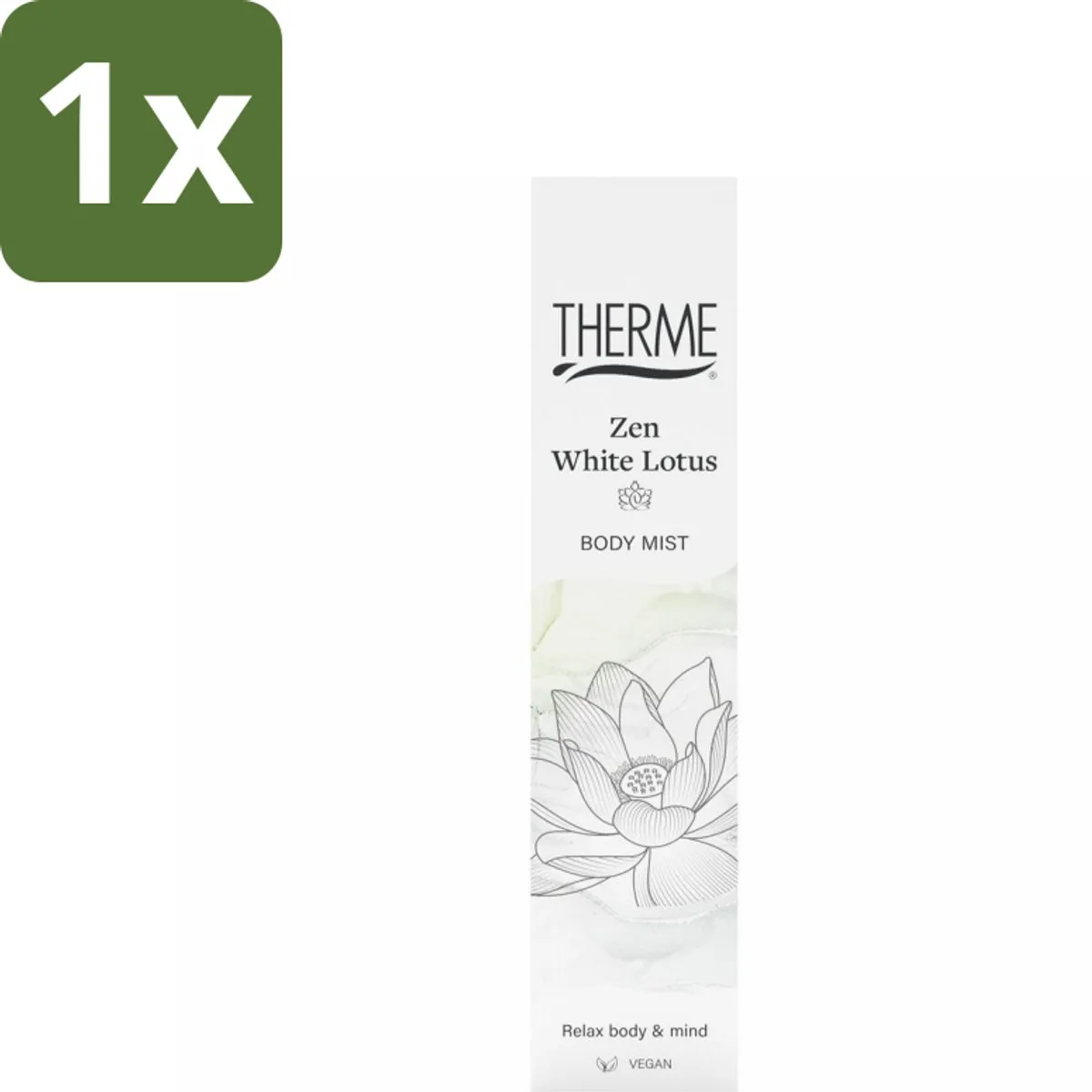 1 x Therme - Zen White Lotus - Lichaamsmist - Verfrissend - Verzorgend - 60ml - Witte Lotus - Zen - Rust - Balans - Geur
