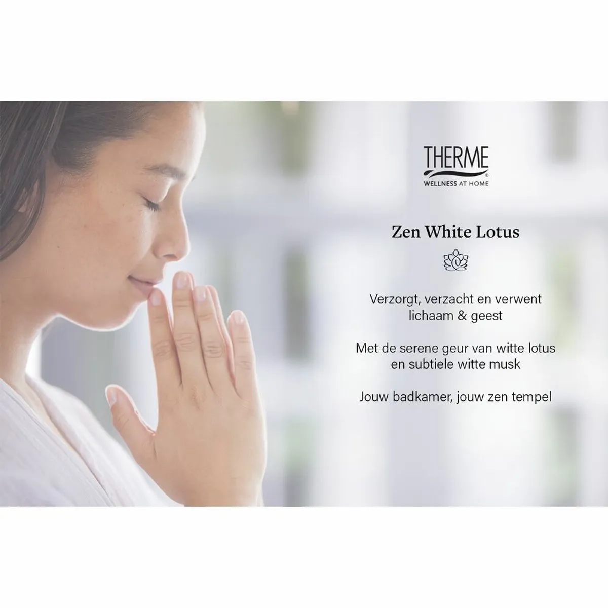 1 x Therme - Zen White Lotus - Lichaamsmist - Verfrissend - Verzorgend - 60ml - Witte Lotus - Zen - Rust - Balans - Geur