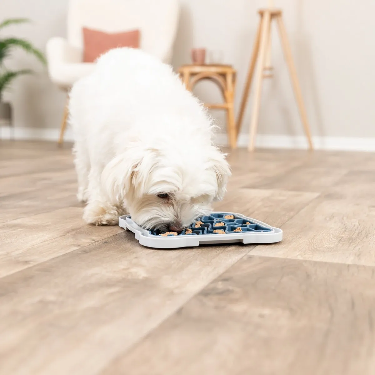 Trixie Lick'n'Snack Plak 20cm - Blauw/Grijs - afbeelding 6 van 6