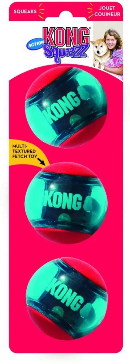 KONG Rubber Stuiterbal met Pieper - Multi