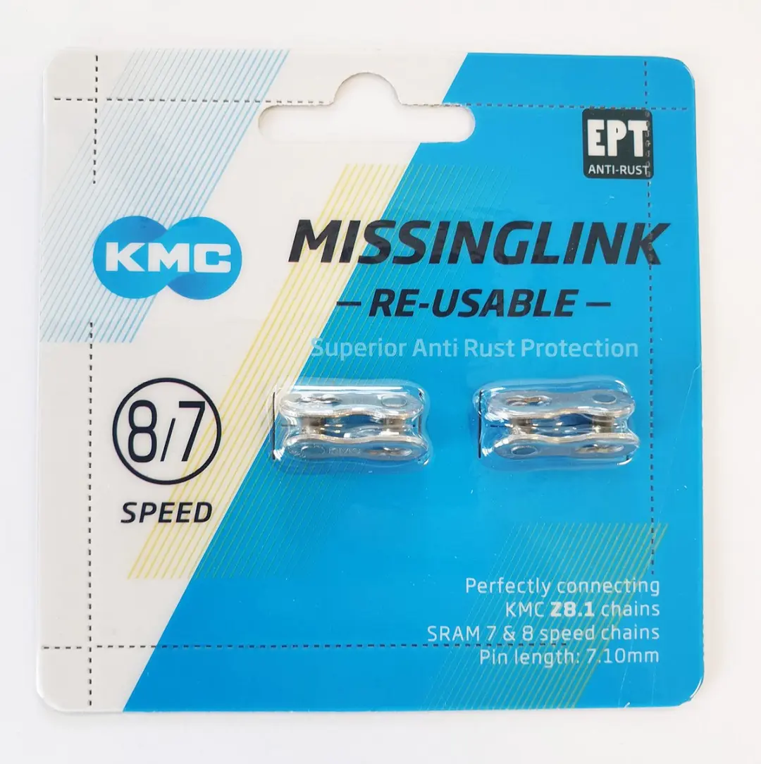 KMC Missinglink 7/8R EPT Fietsketting zilver KMC Missinglink 7/8R EPT Fietsketti
