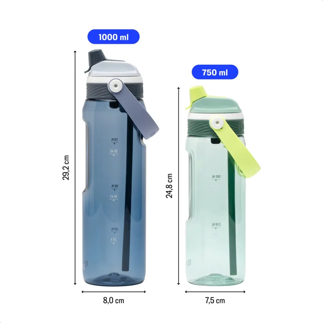 Kambukka Dupla Drinkfles 1000ml Blauw - afbeelding 2 van 5