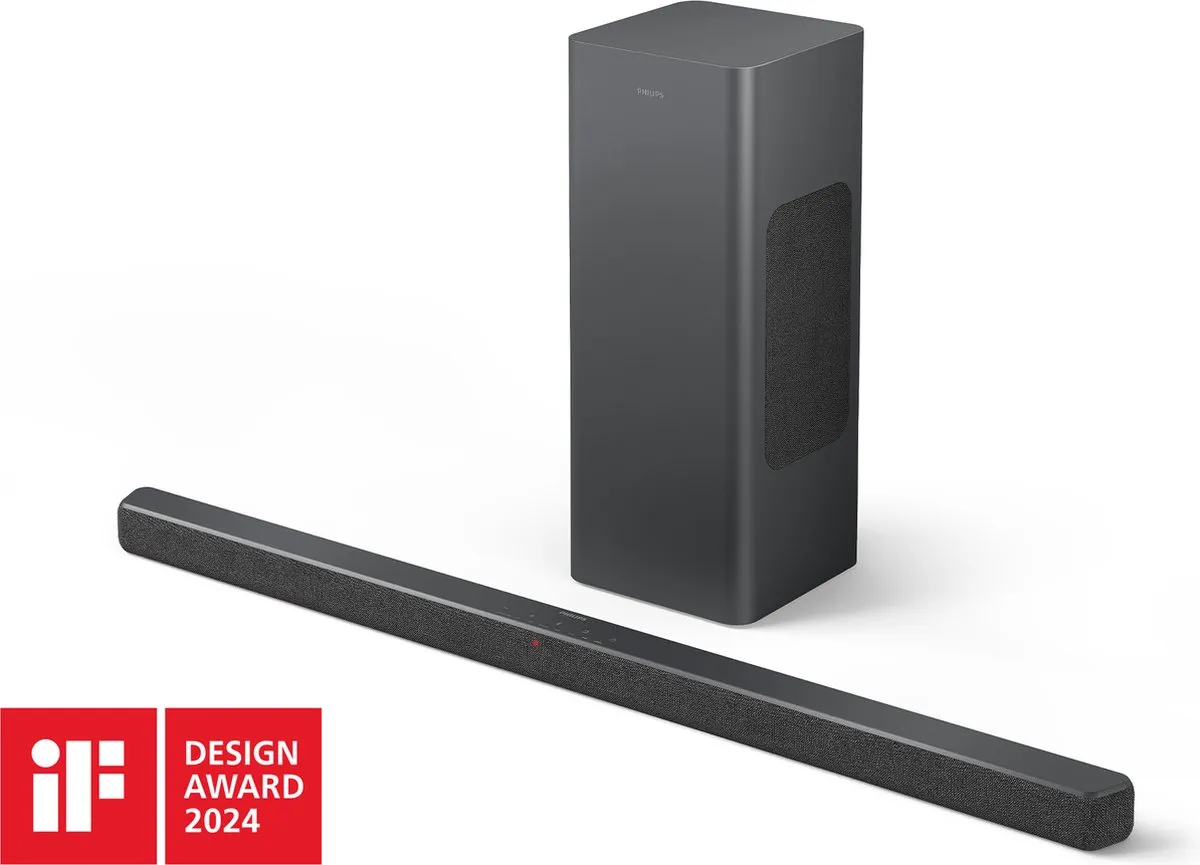 Philips TAB6309 Soundbar 2.1 - Draadloze subwoofer - Grijs