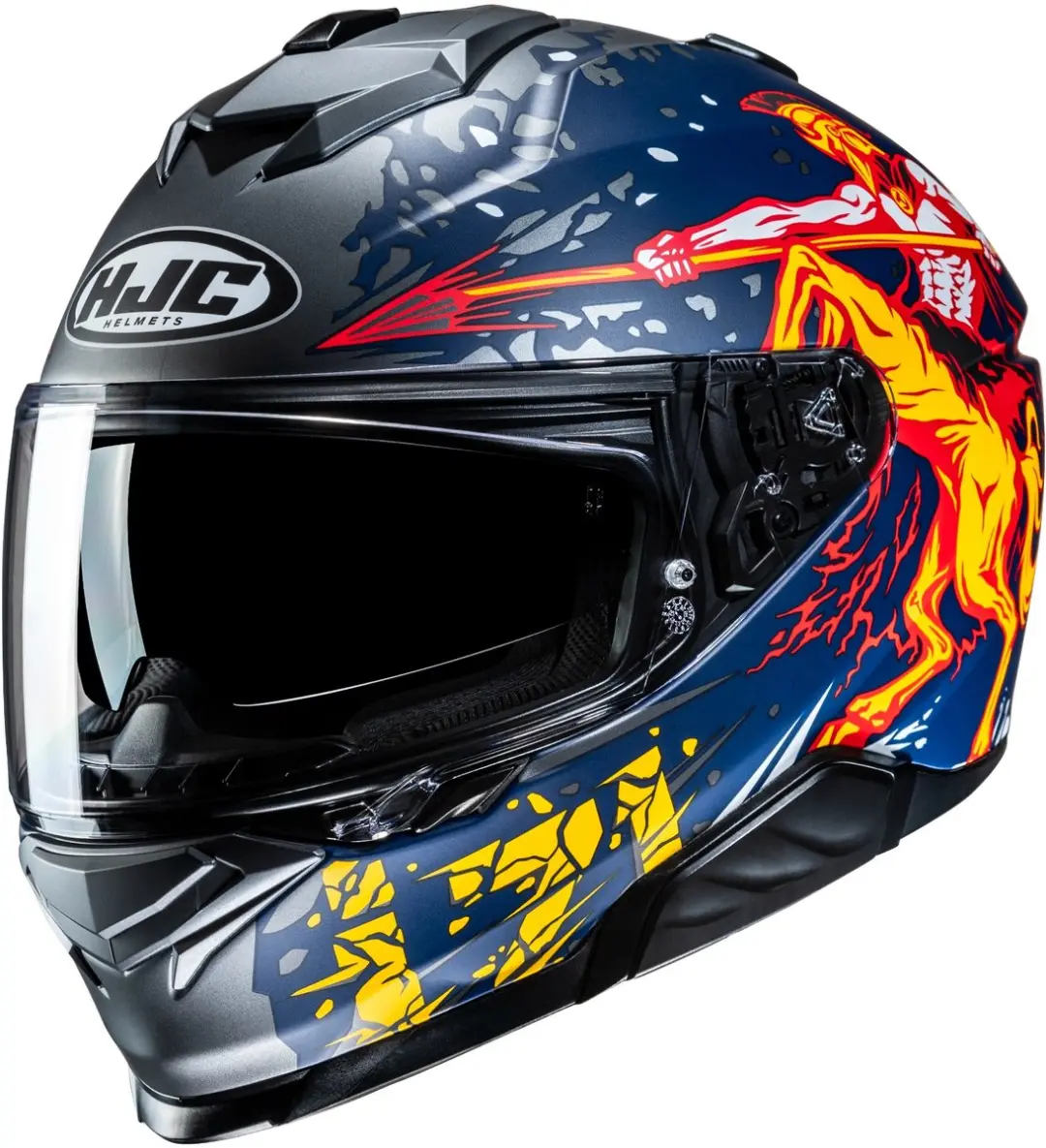HJC i71 Taurus Grijs Rood Blauw Geel Integraalhelm