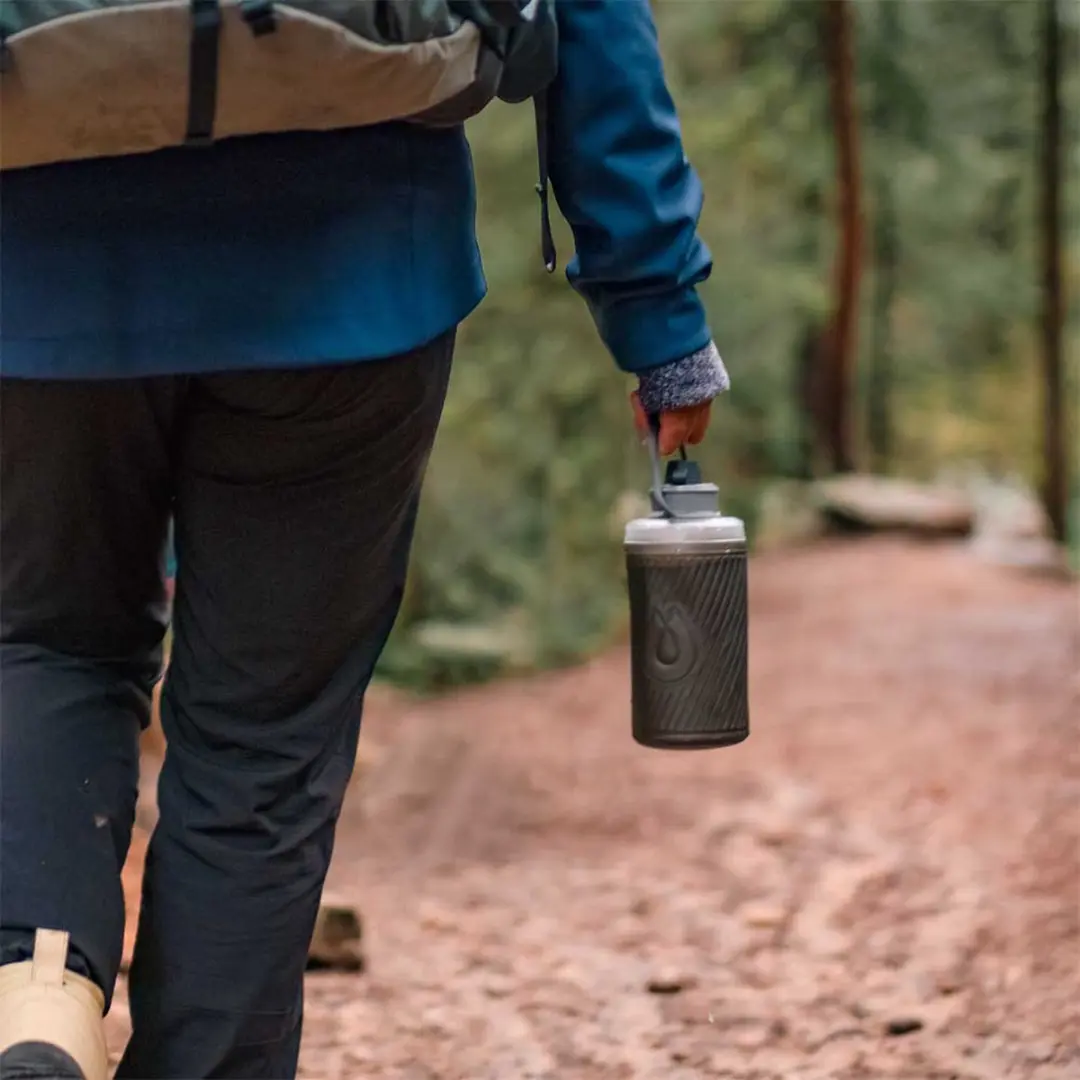 Hydrapak Flux 1.5L Drinkfles - Mammoth Grey - afbeelding 4 van 6