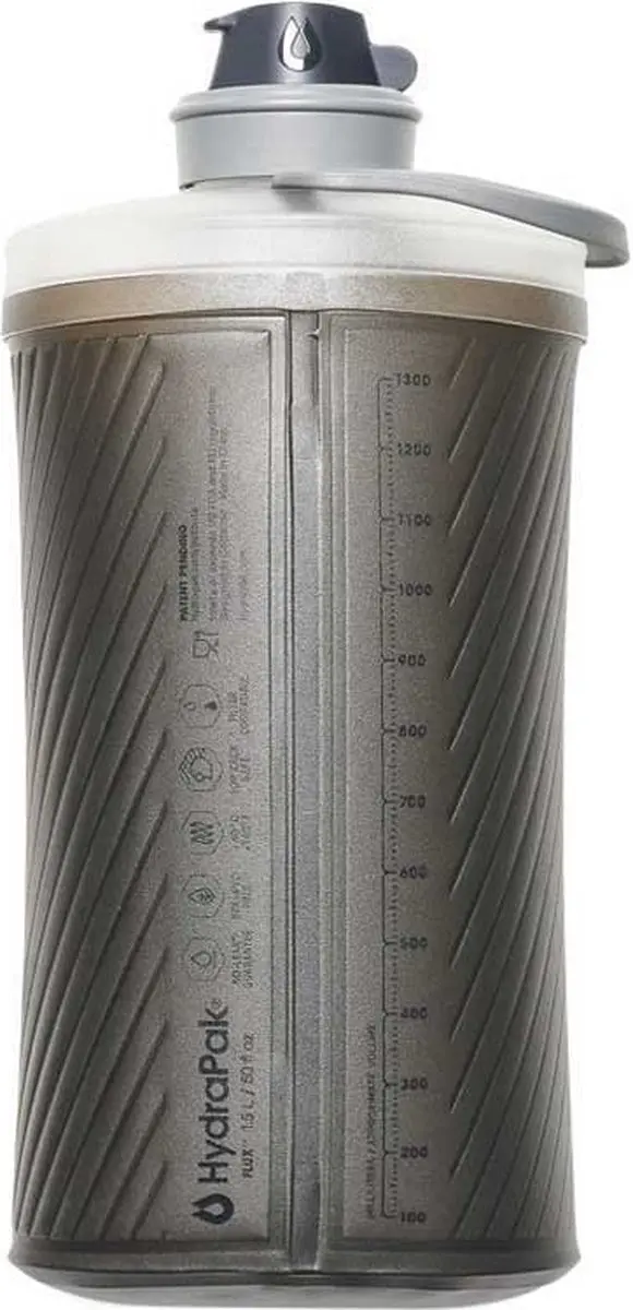 Hydrapak Flux 1.5L Drinkfles - Mammoth Grey - afbeelding 2 van 6