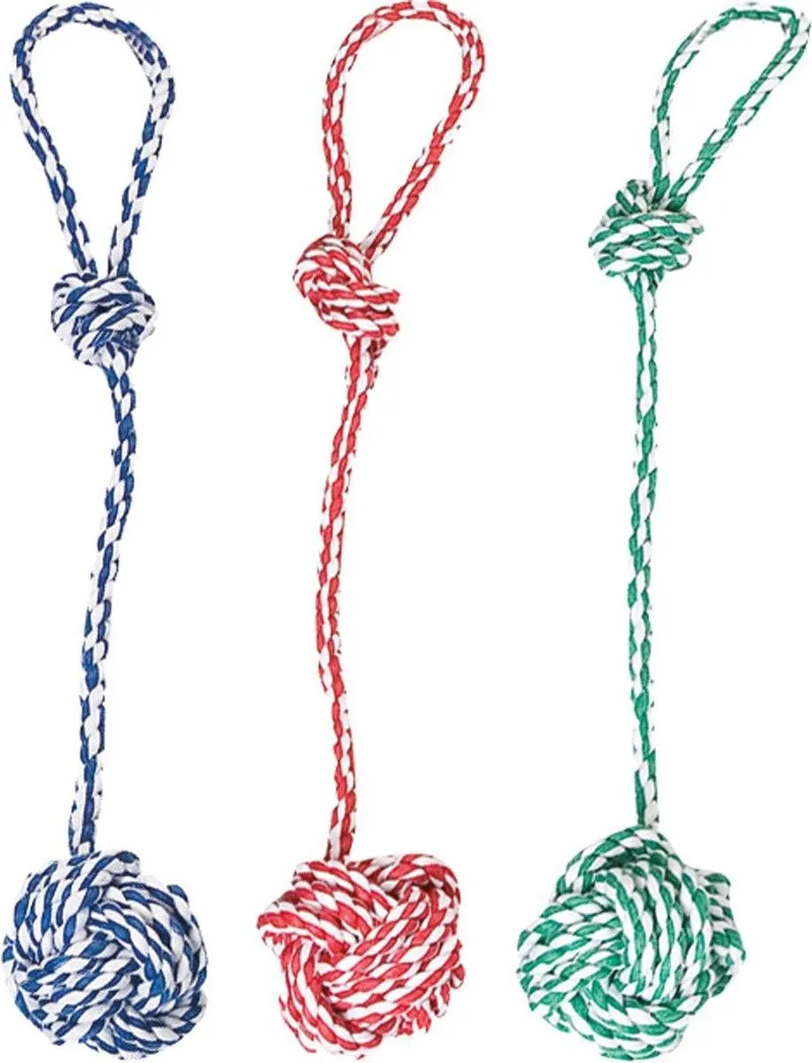 Flamingo Touw met Knoopbal - 57cm - Rood