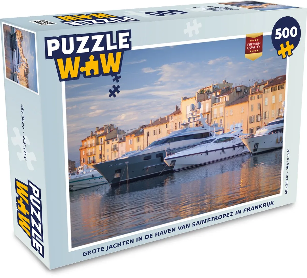 PuzzleWow Legpuzzel Grote Jachten Saint-Tropez 500 Stuks