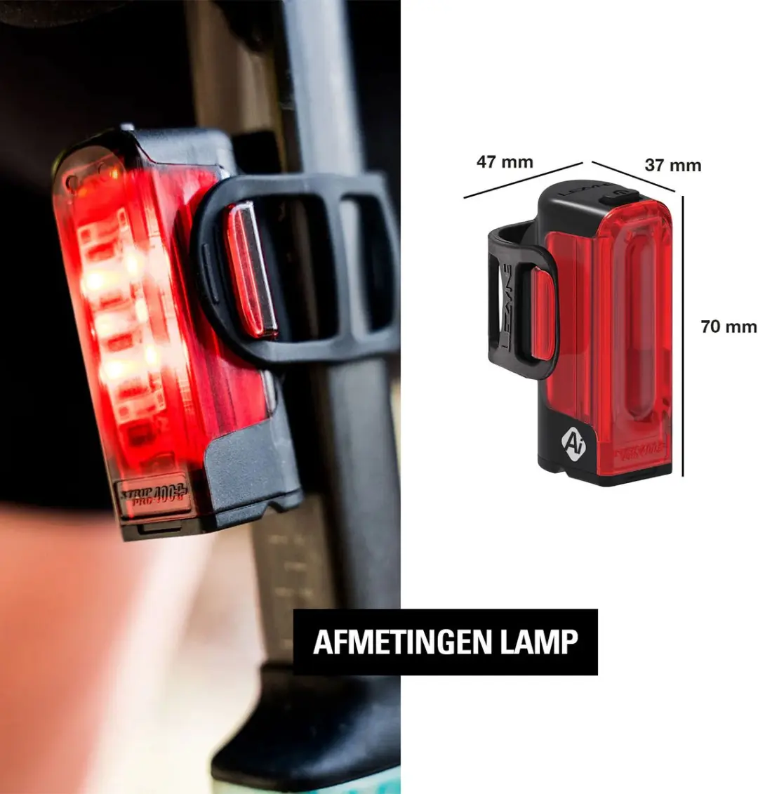 Lezyne Strip Drive Pro 400+ Achterlicht - afbeelding 3 van 6