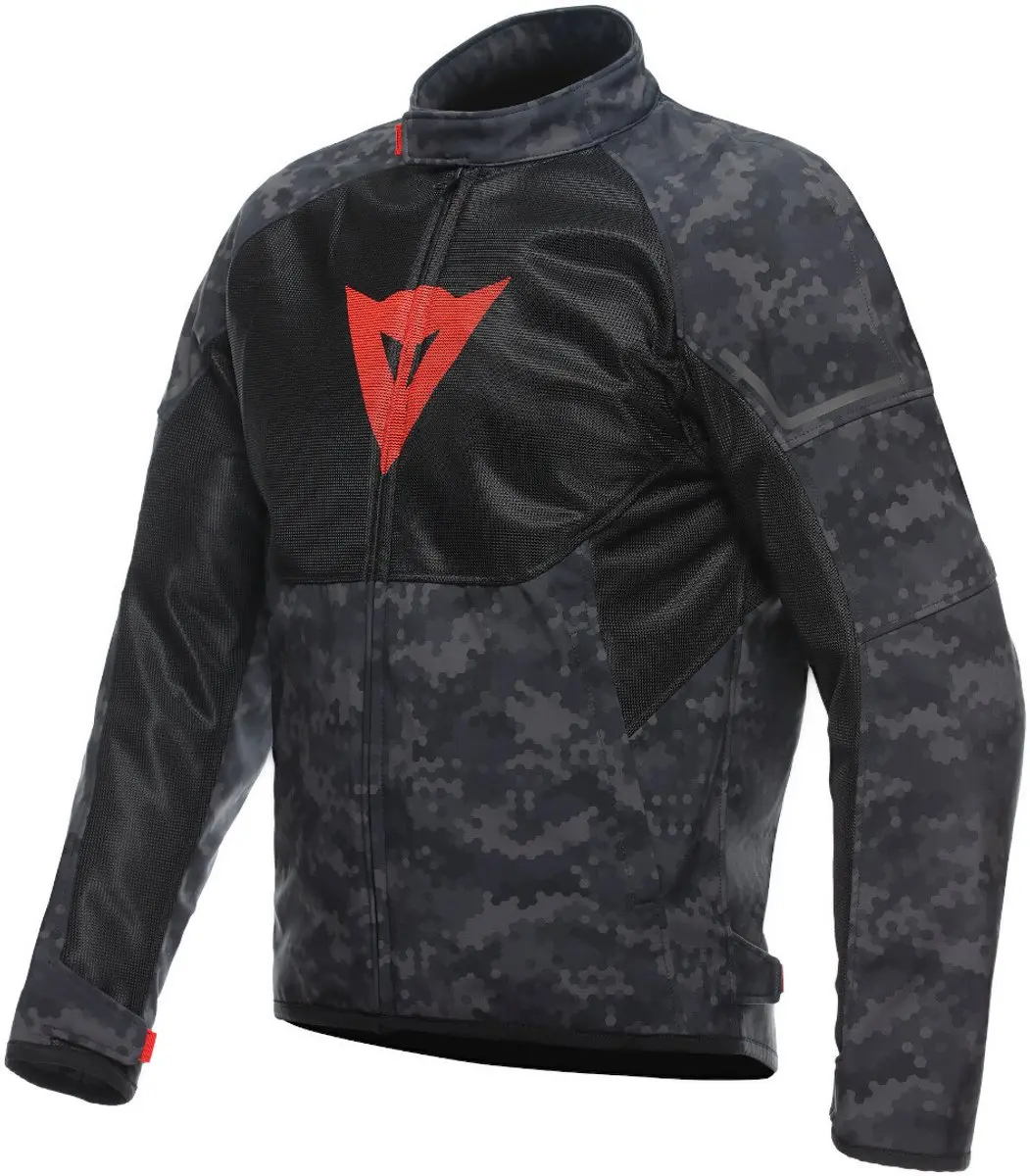 Dainese Ignite Air Tex Motorfietsjas Camo-Zwart-Fluo Rood