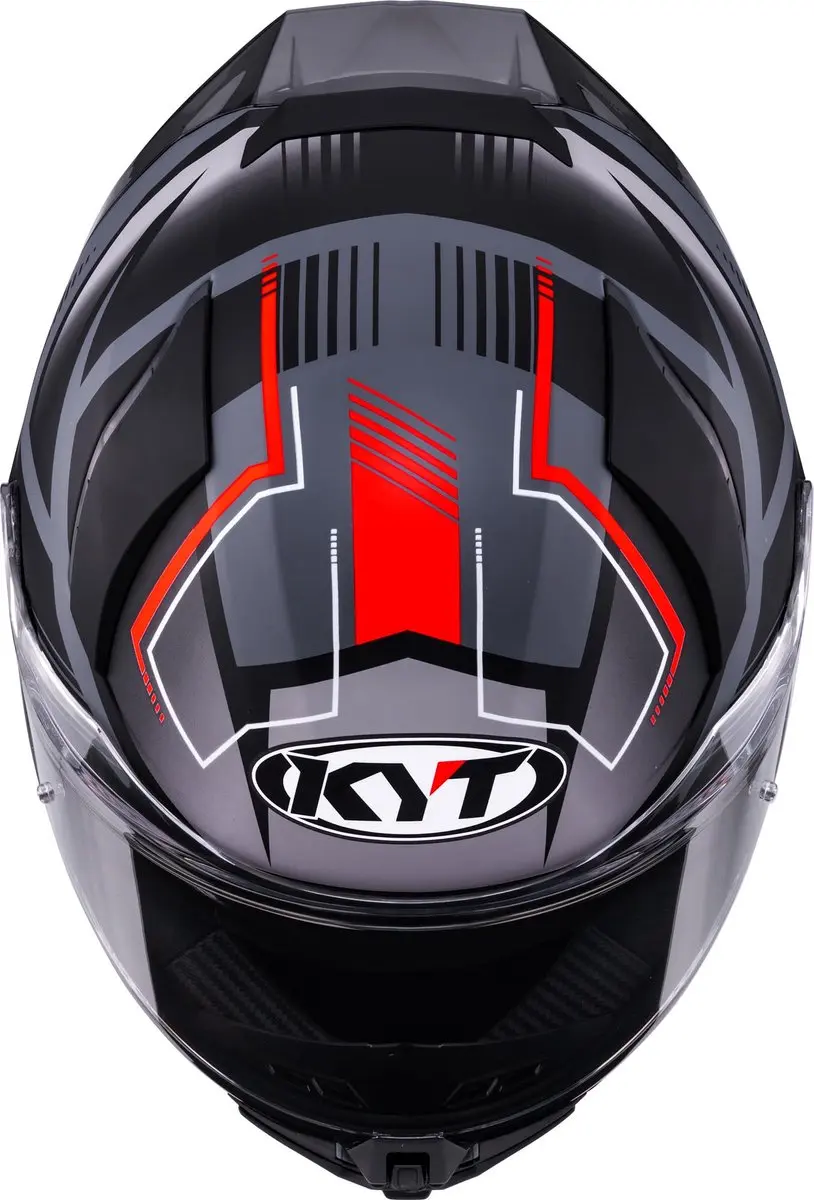 KYT R2R Parsec Helm - Grijs Mat/Rood - afbeelding 4 van 6