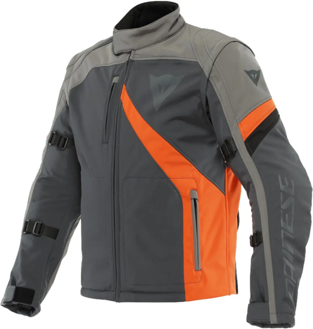 Dainese Ranch Tex Jas Ebony Houtskool Grijs Vlam Oranje