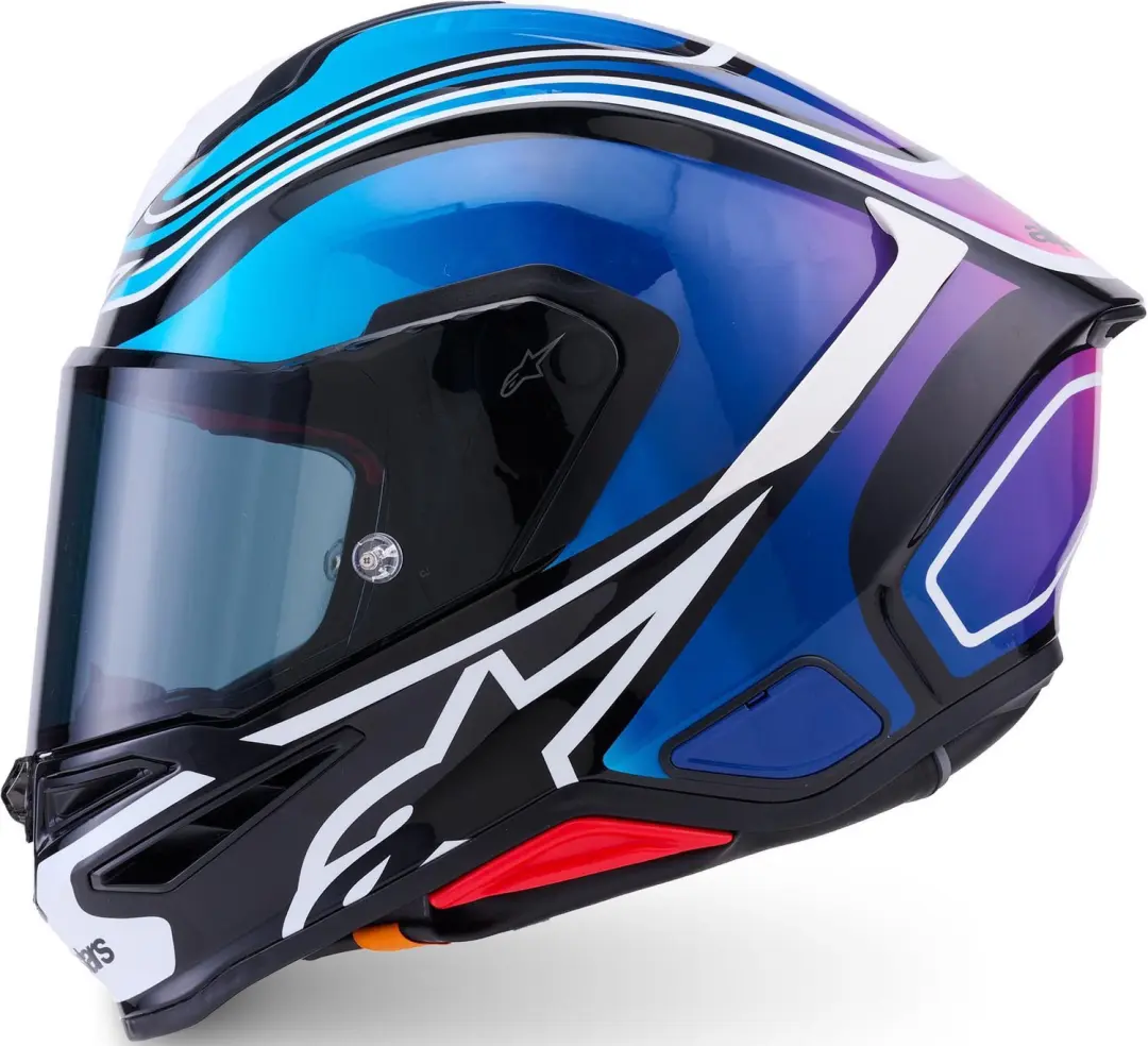 Alpinestars Supertech R7 Zeal Helm - XS Zwart/Blauw/Roz - afbeelding 2 van 6