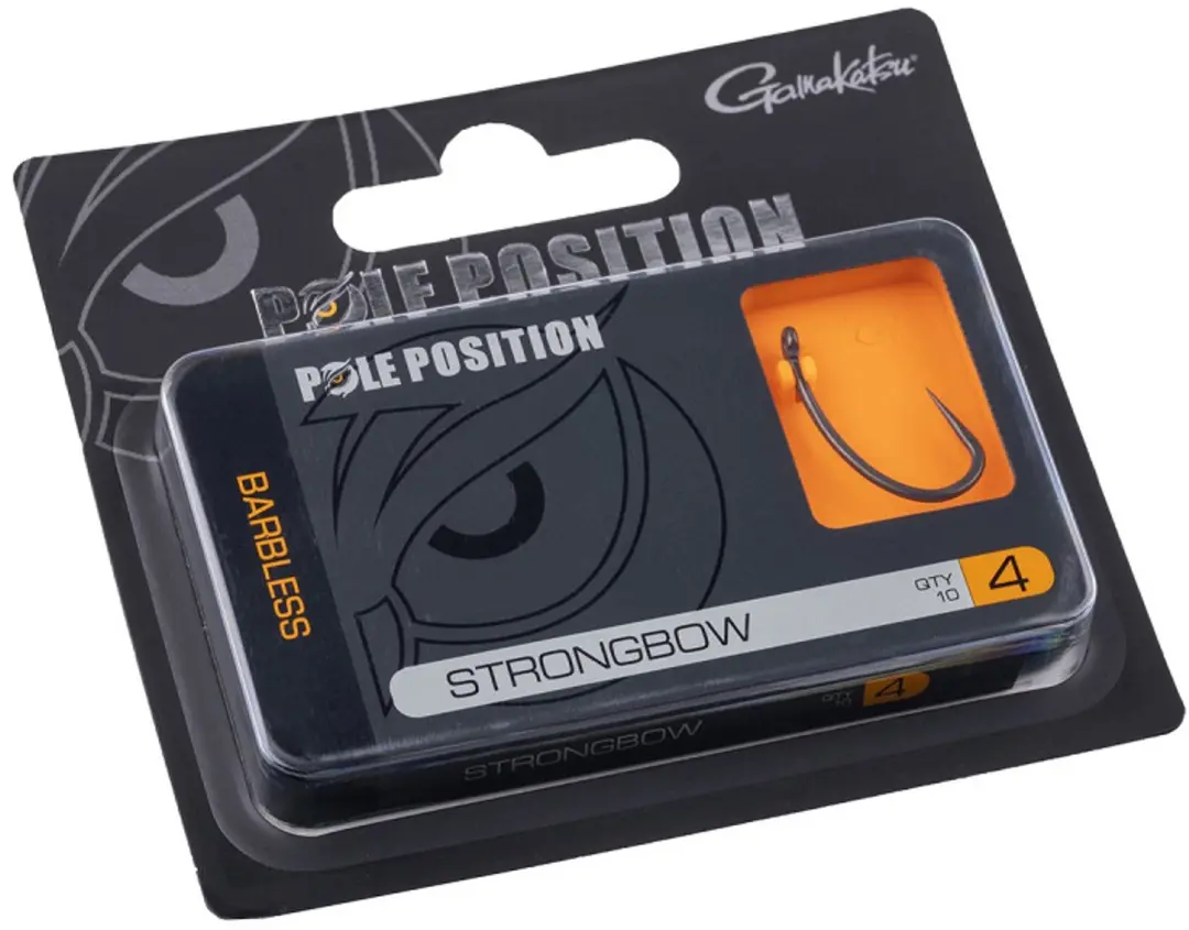 Gamakatsu Strongbow Barbless Pole Position Haken 6 - 10 Stuks Zwart - afbeelding 6 van 6