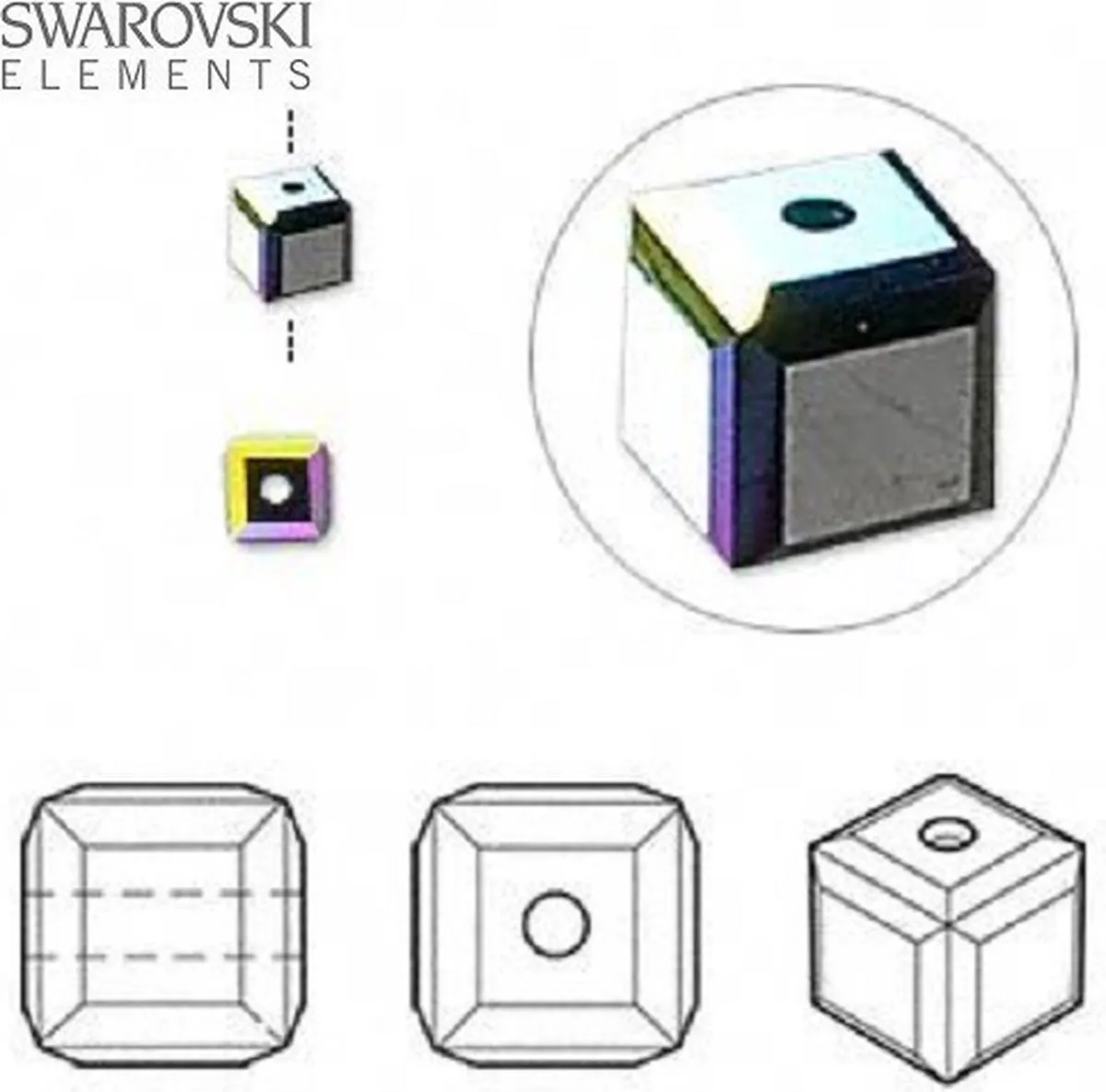 Swarovski Elements Kubus Kralen 5601