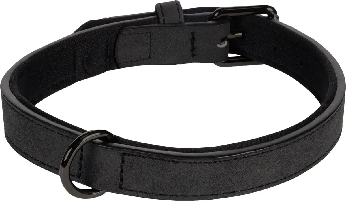 Flamingo Delu Halsband Honden - Zwart M 36-44cm