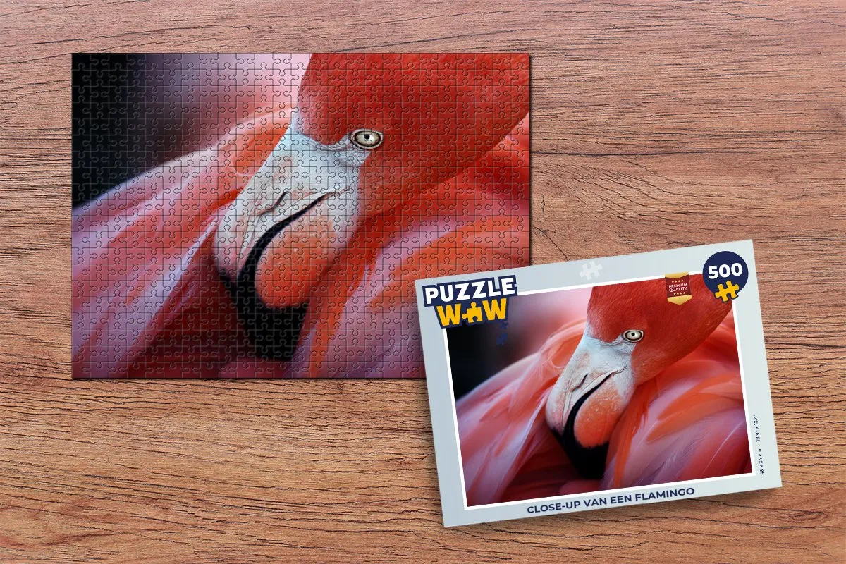 PuzzleWow Flamingo Legpuzzel 500 Stuks - Multicolor
