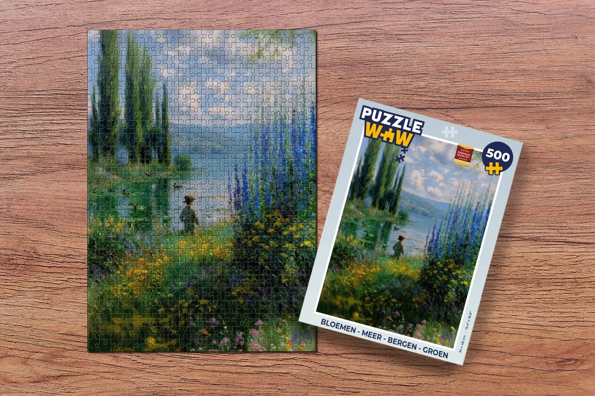 PuzzleWow Bloemen - Bergen - Groen Legpuzzel 500 Stuks